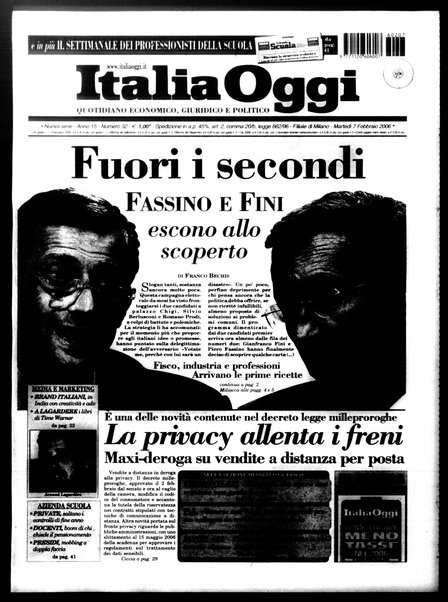 Italia oggi : quotidiano di economia finanza e politica